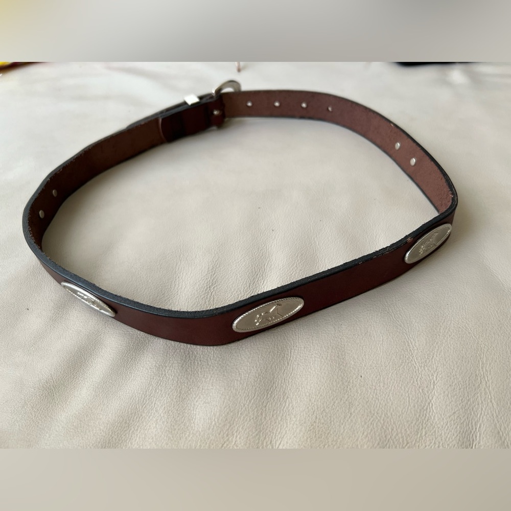 Horse-themed Brown Leather Belt - Size 30 - Picture 11 of 11